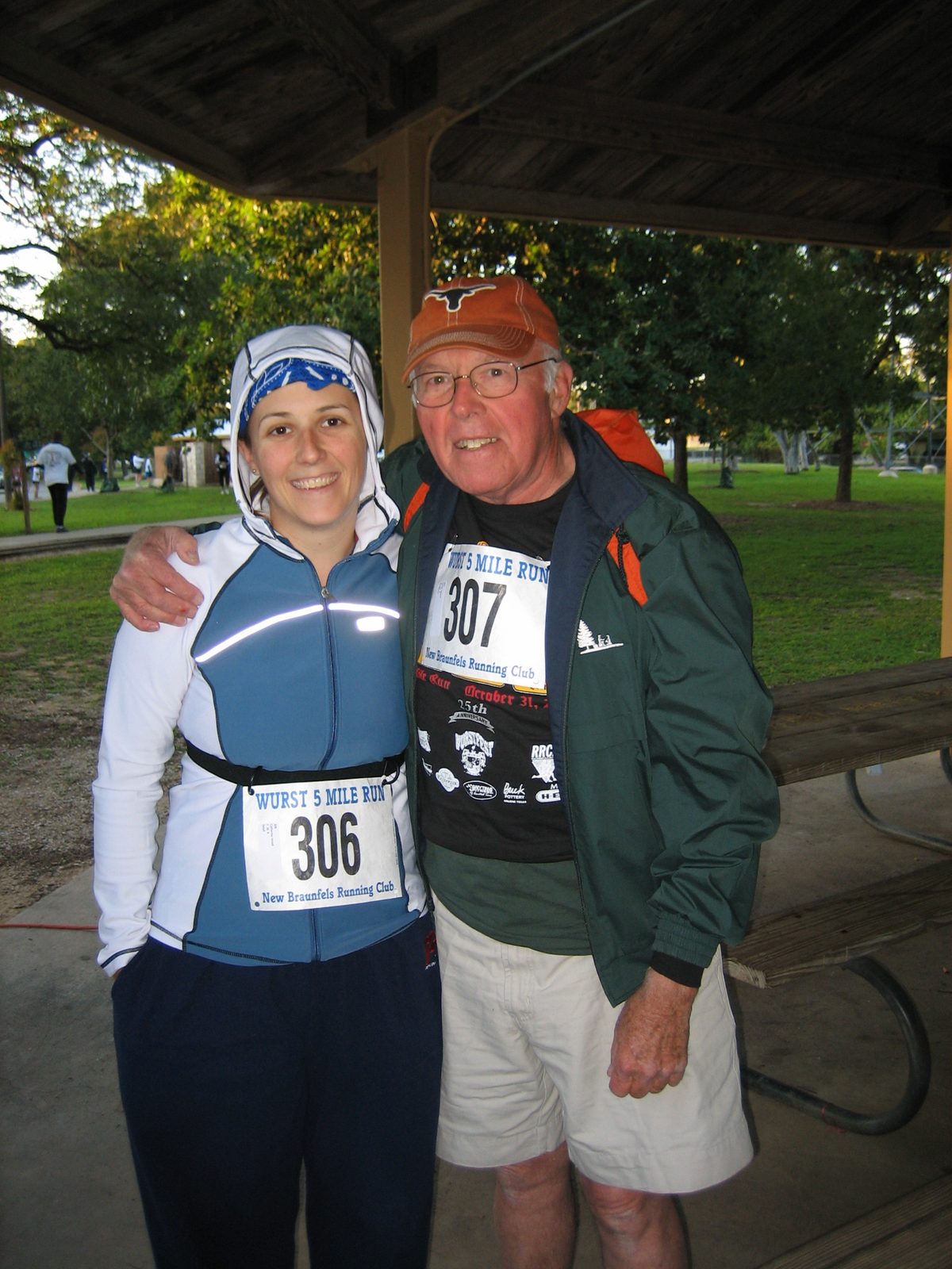 Dad and Catherine before the race