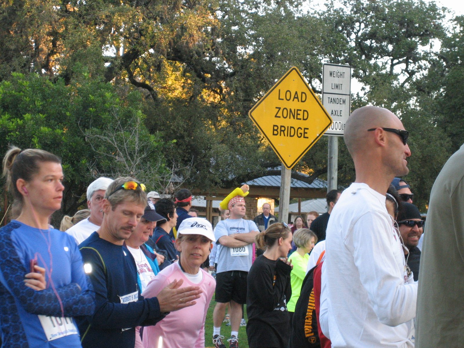 And that guy over there has a hot dog hat.