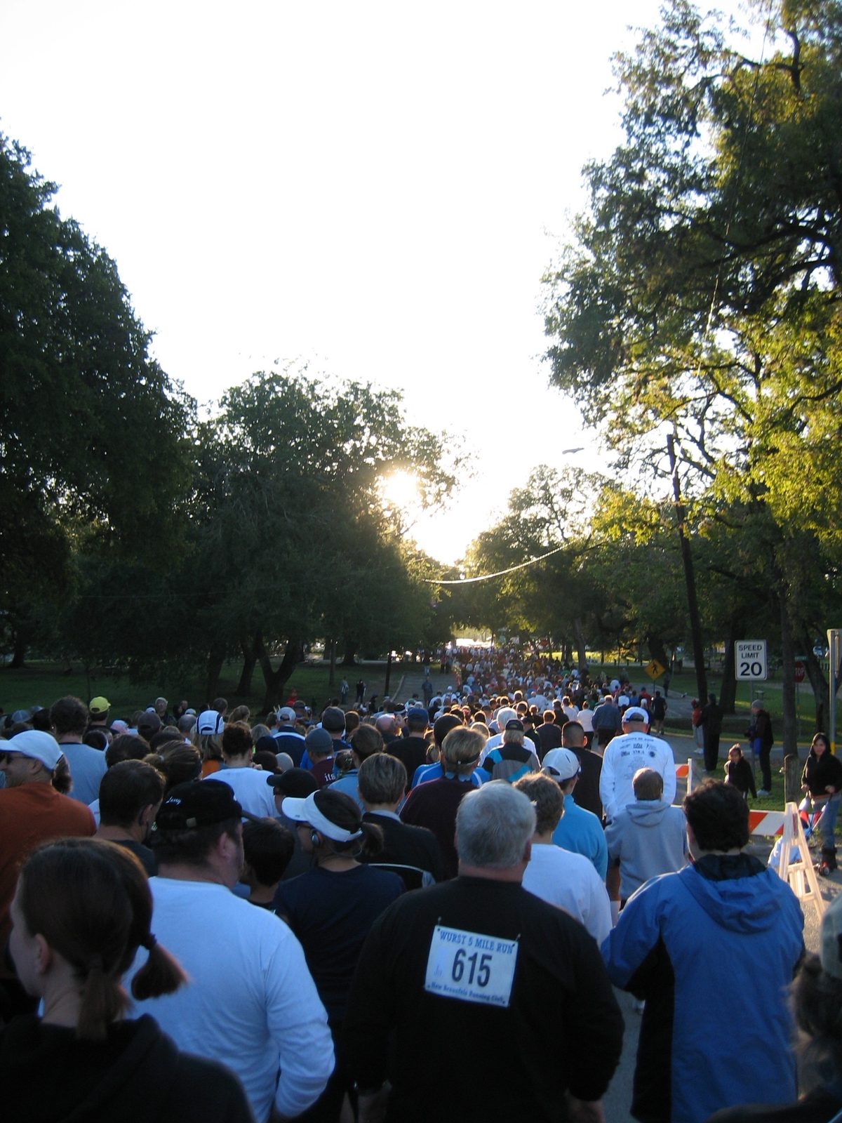 The start of the race.  Apparently there were around 1200 participants.