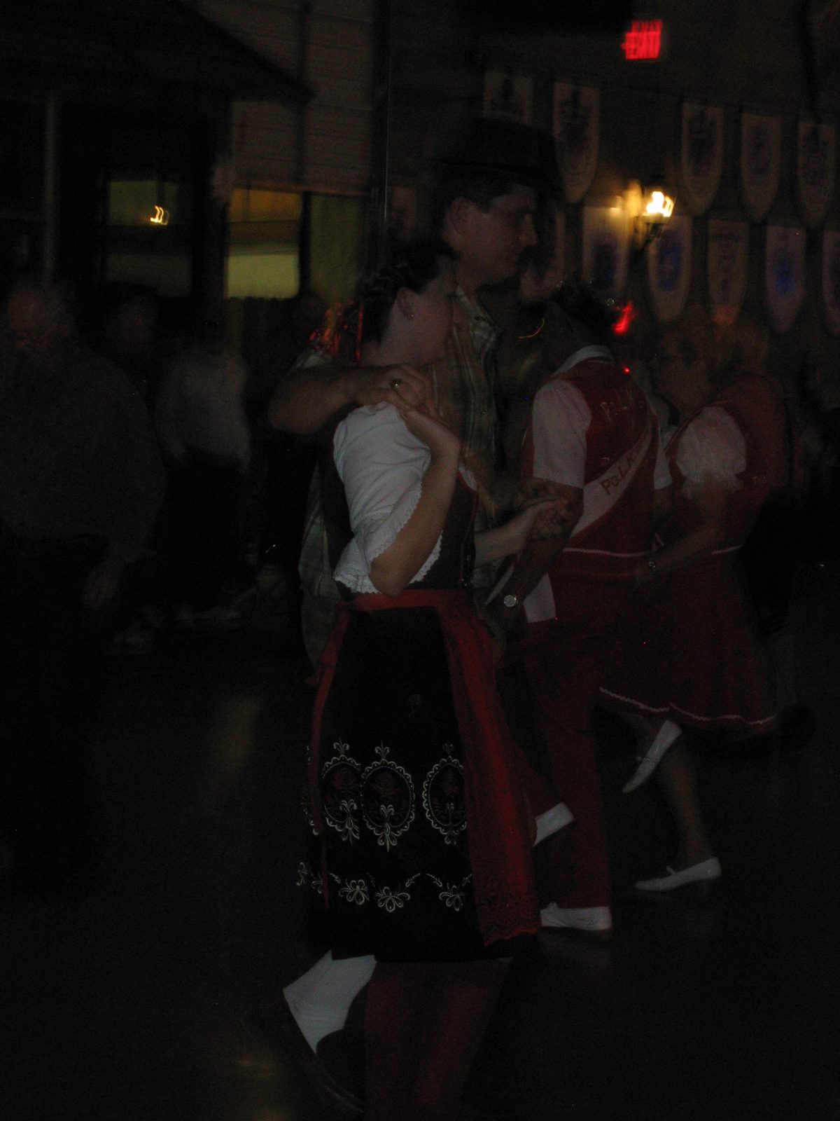 Kim and Austin dancing.