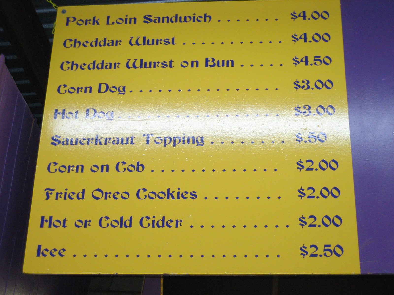 Also a new idea: fried oreos.  For 50 cents an oreo, no less.