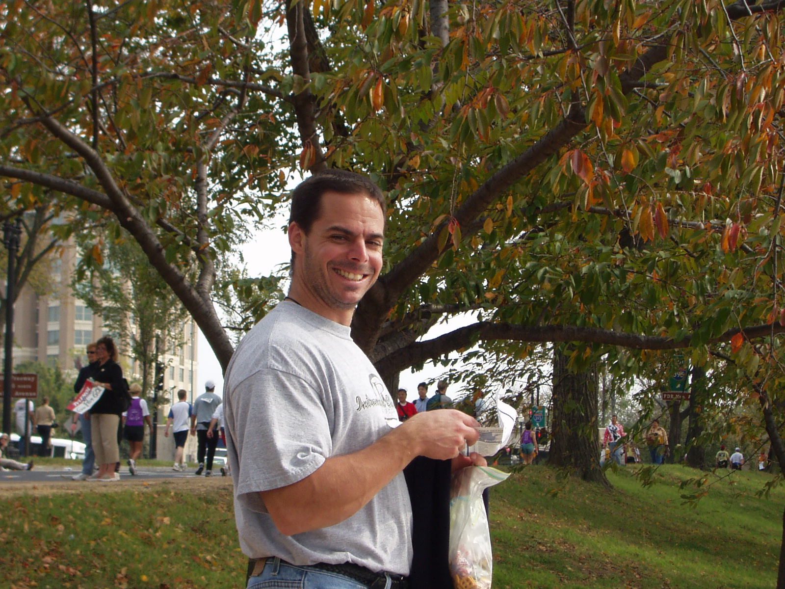 Craig, waiting around for Anna and Jennifer to run by.