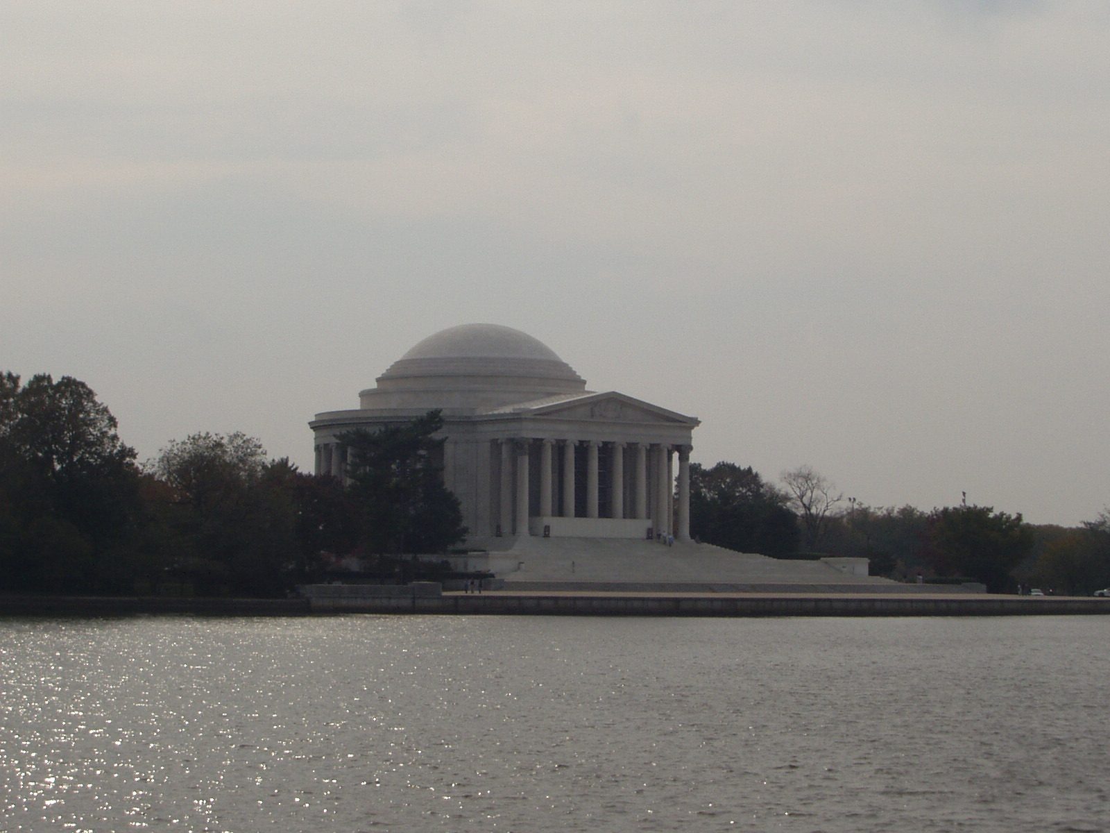 The Jefferson Memorial, across the Tidal Basin in Washington, DC.