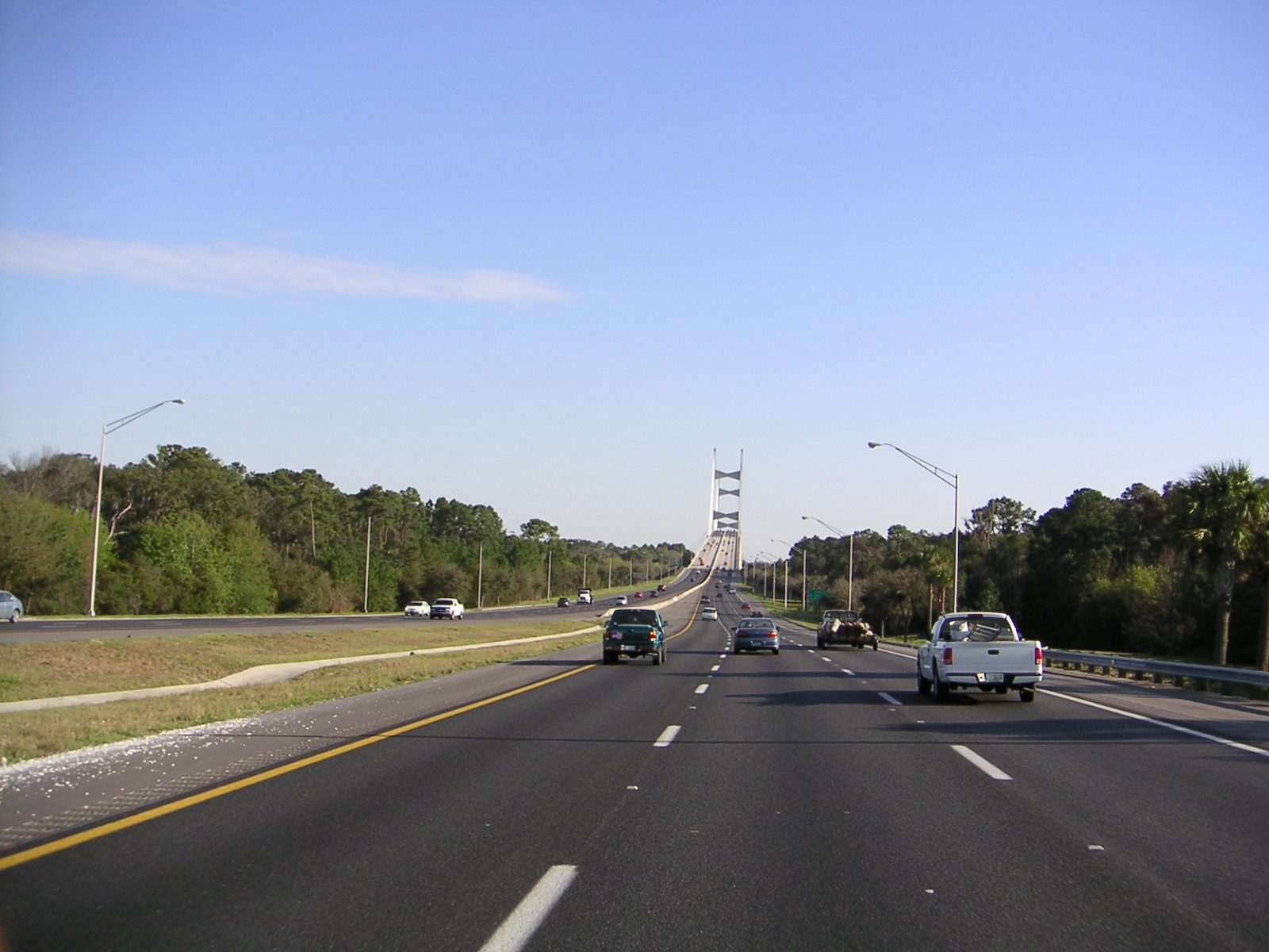 Coming up on the Dames Point Bridge near Jacksonville.  Anna was driving at this point for the...