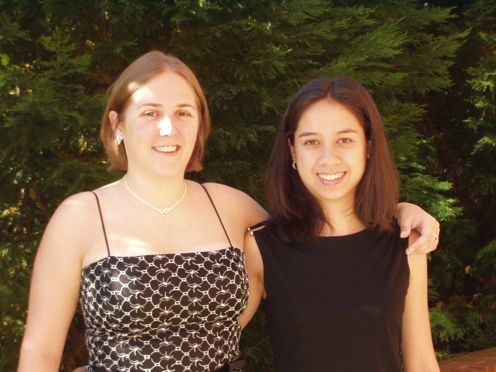 Catherine and her roommate Brenda Goguen on graduation day.  The dead exhaustion in our eyes is...