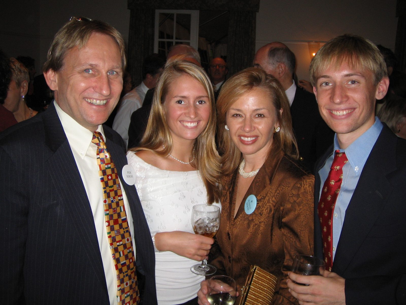 The Sekse family at the 150th (Per, Erika, Jeanne, and Kristian).