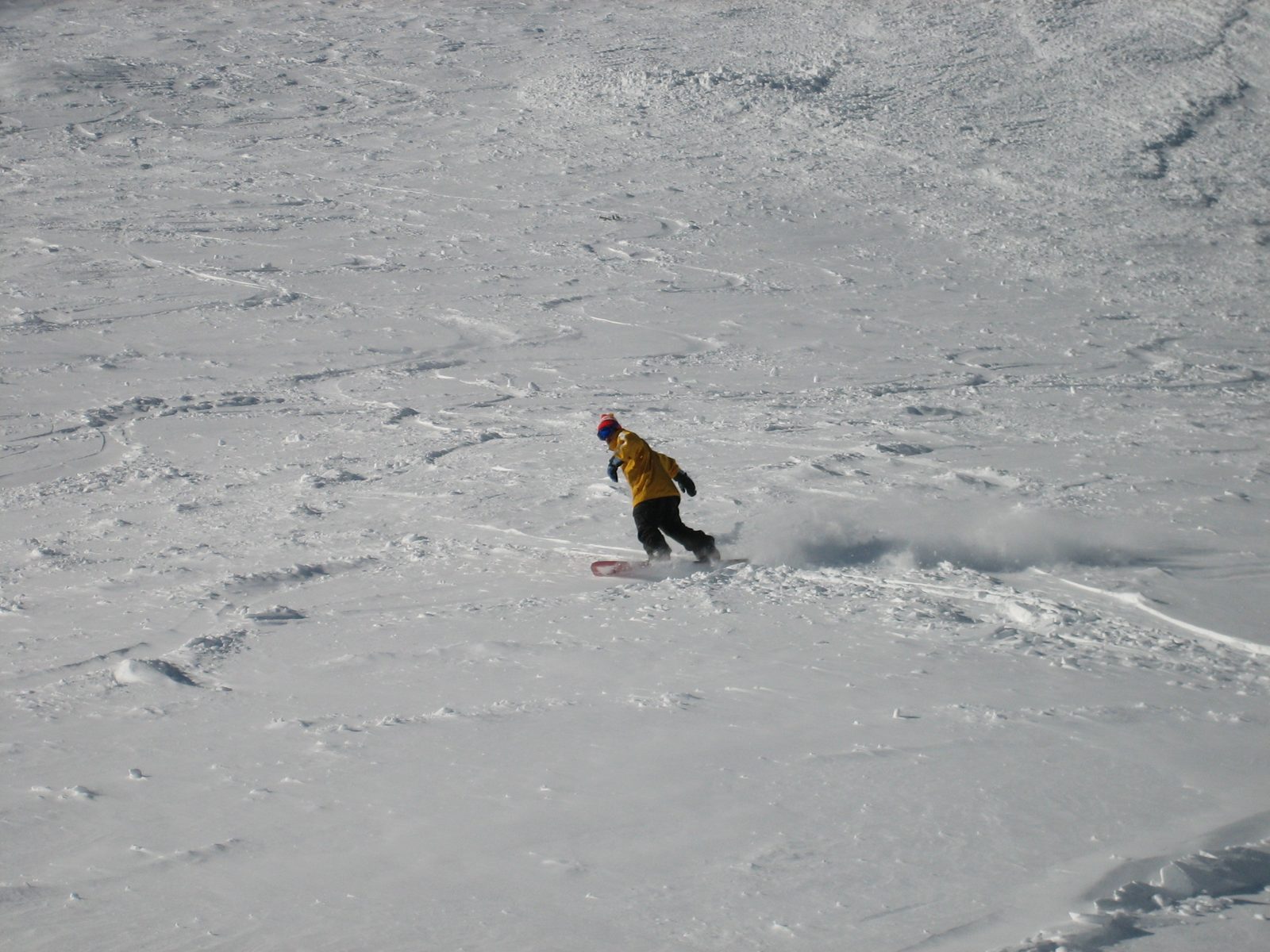 Making a turn in the fluff of "The Bowl".