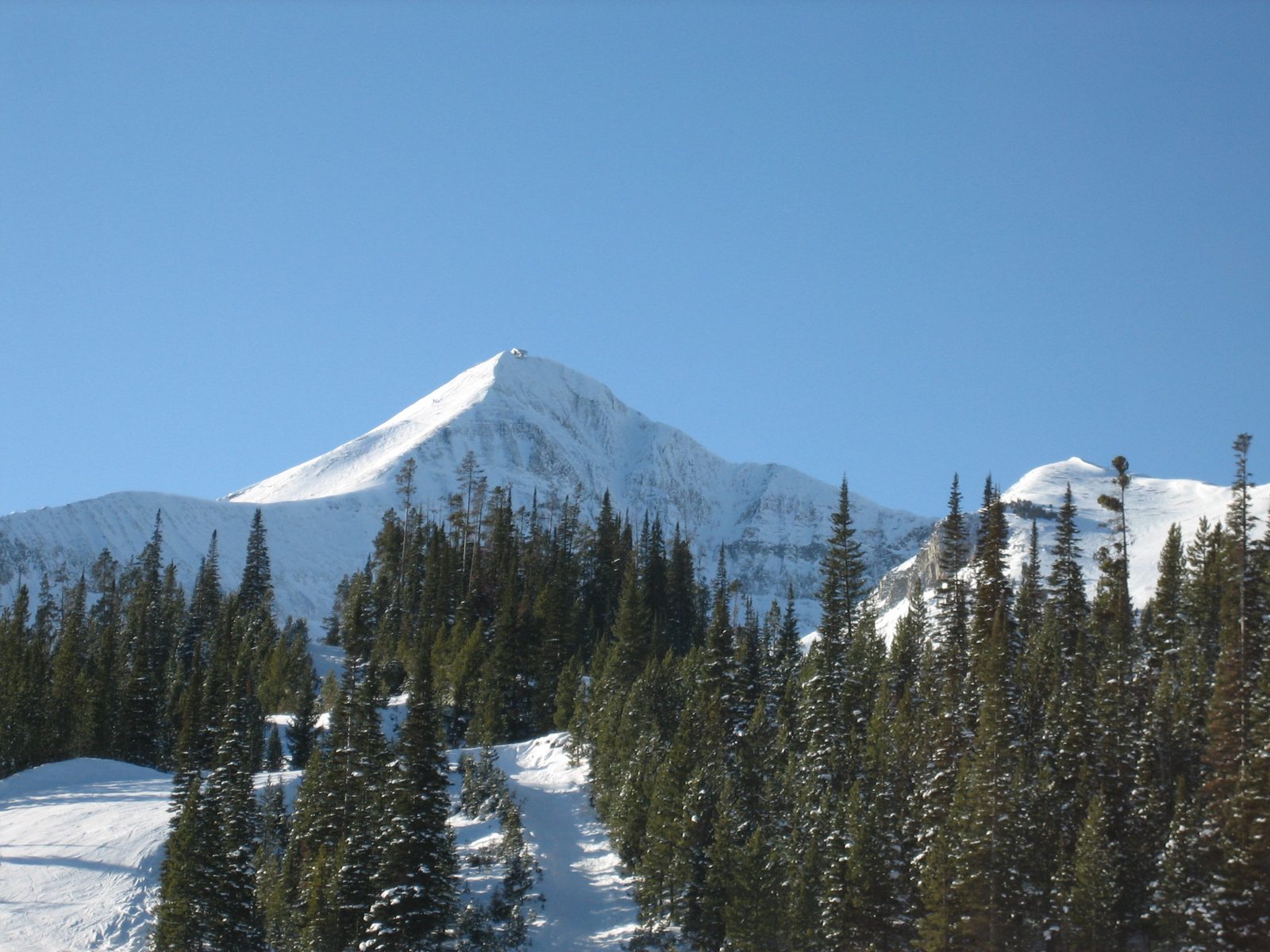 Lone Peak, without the people.  I love how the tram house is visible.