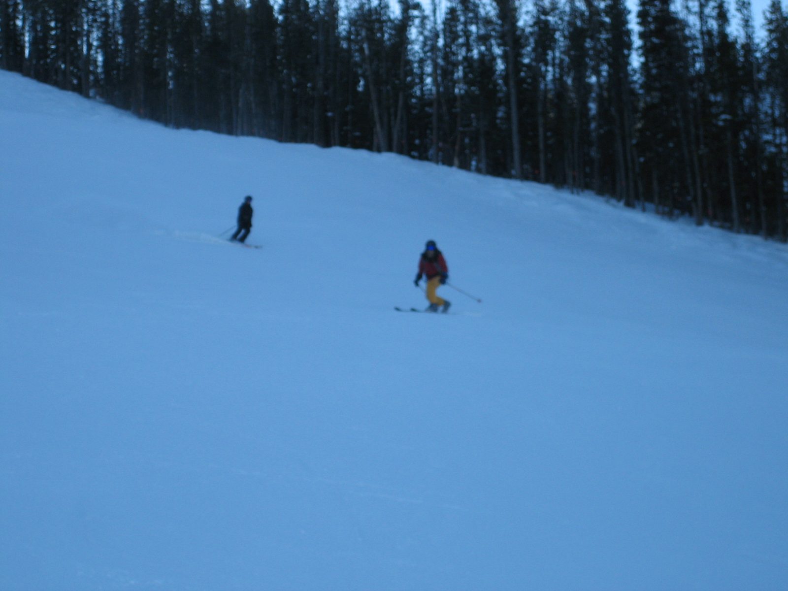 Blurry picture of John tele-ing at Moonlight.