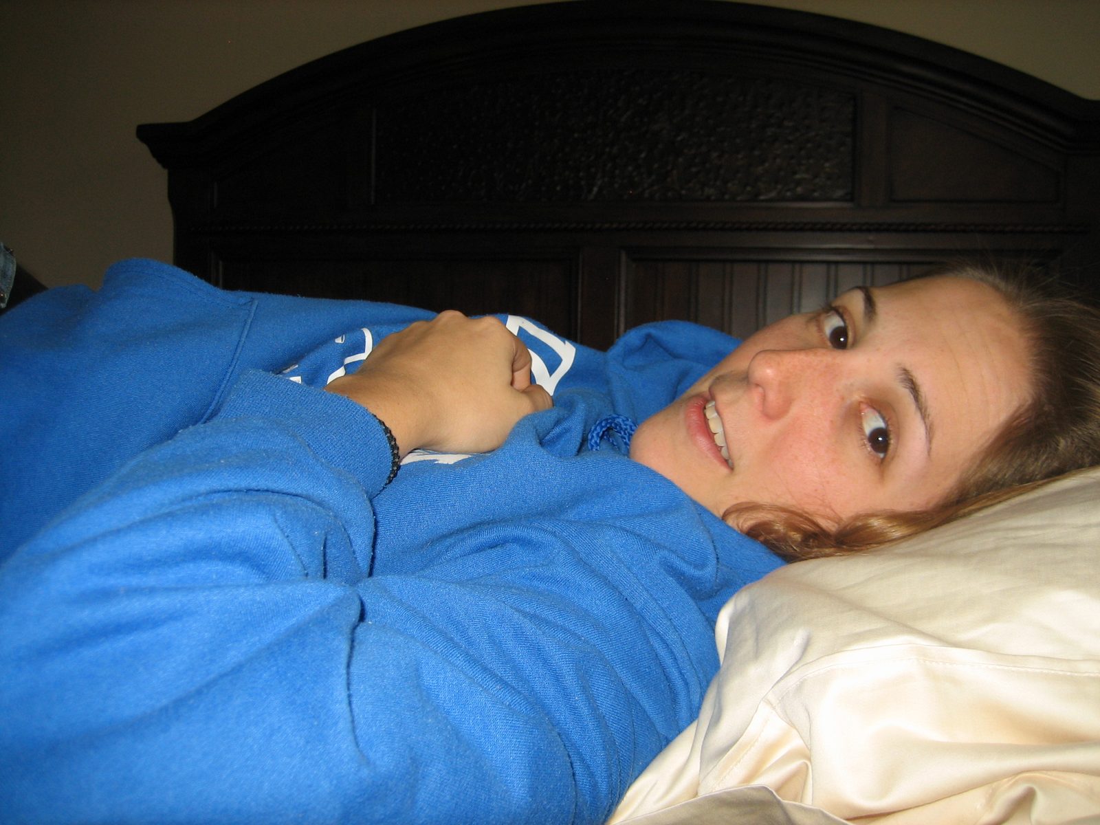Catherine relaxing.