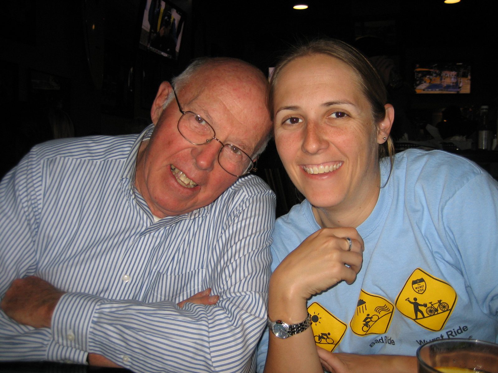 Dad and Catherine before dinner in San Luis Obispo (SLO).