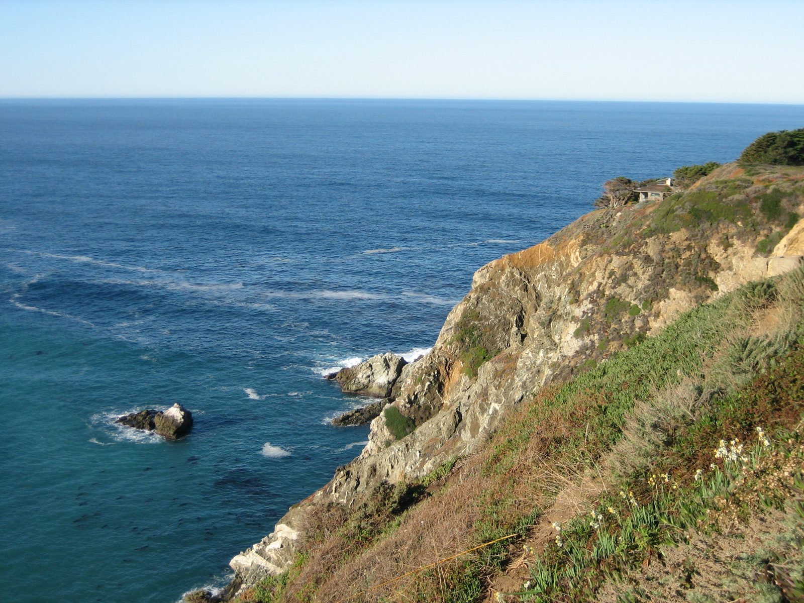 Looking off the coast near the Bixby Bridge.