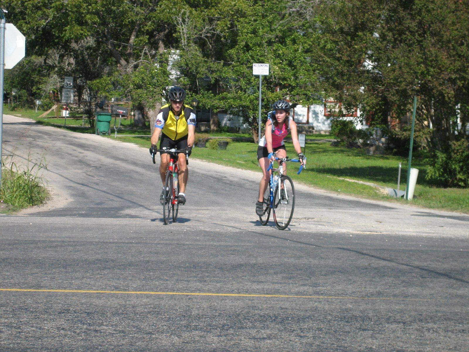 Mike and Kate riding into the second checkpoint.