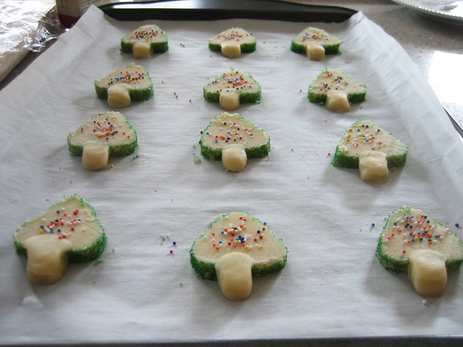 Christmas trees, made with double almond flavoring!