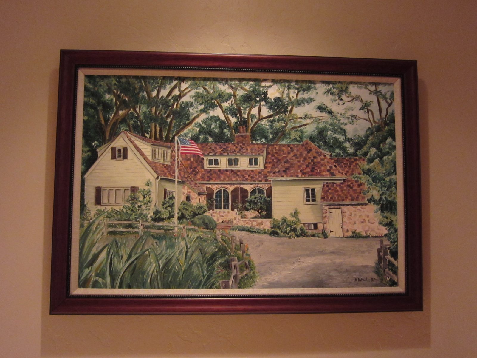 The painting of 87 Goodwives River Road.
