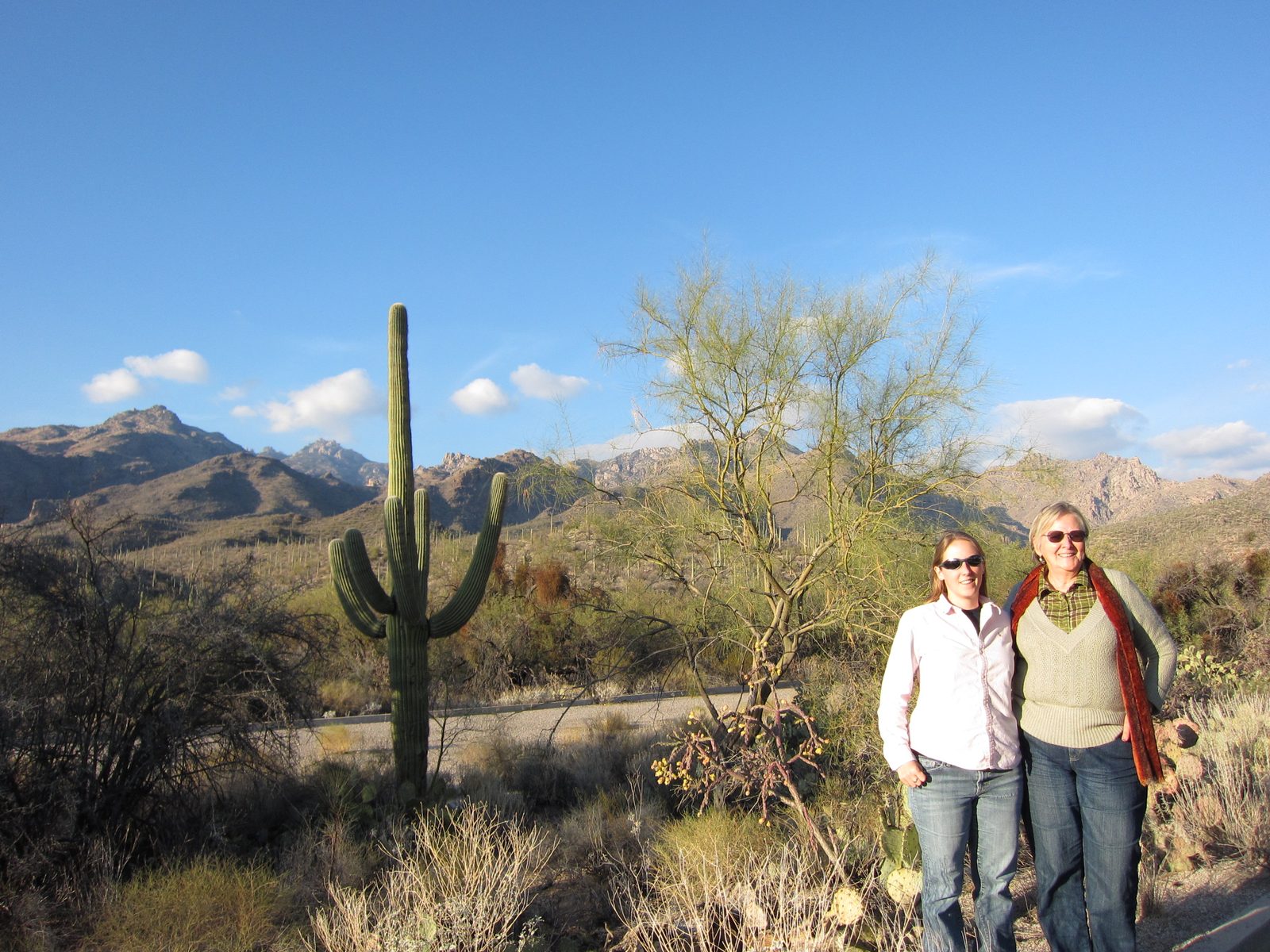 Catherine and Mom in Sabino Canyon.