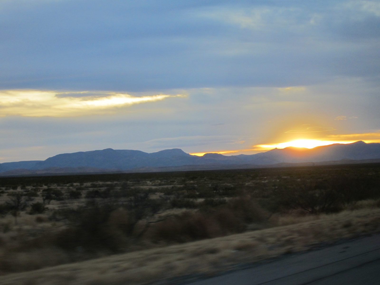 We debated for a while what "night" meant.  Sunset? Darkness?  I think I followed a 72.5 mph...
