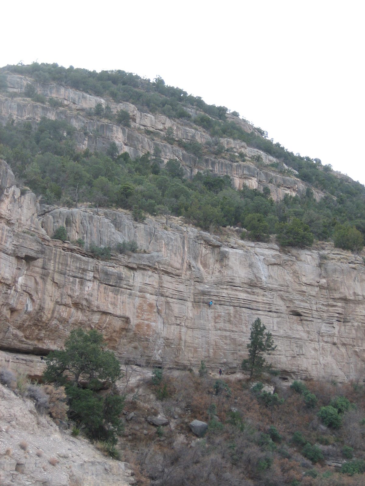 If you look closely, you should find a rock climber who was just off the road (New Mexico 82).