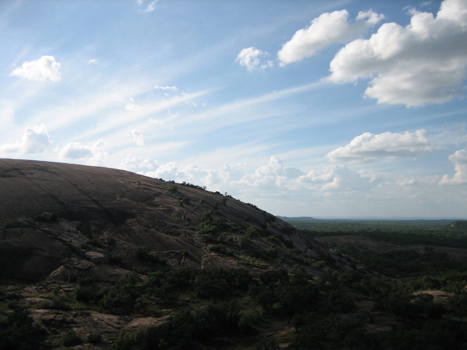 Sun coming over the Main Dome of E-Rock.