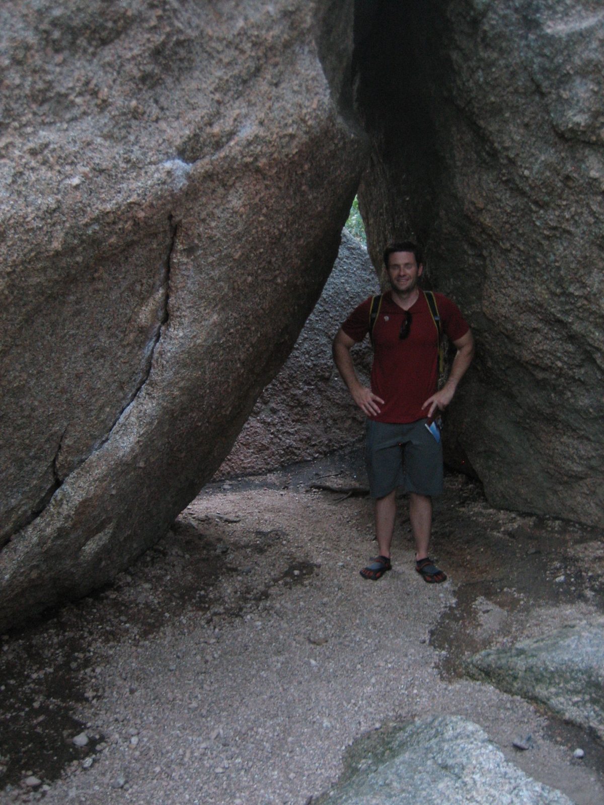 Pathway through the boulders.  There was a lot of chaulk visible on these, from where people had...