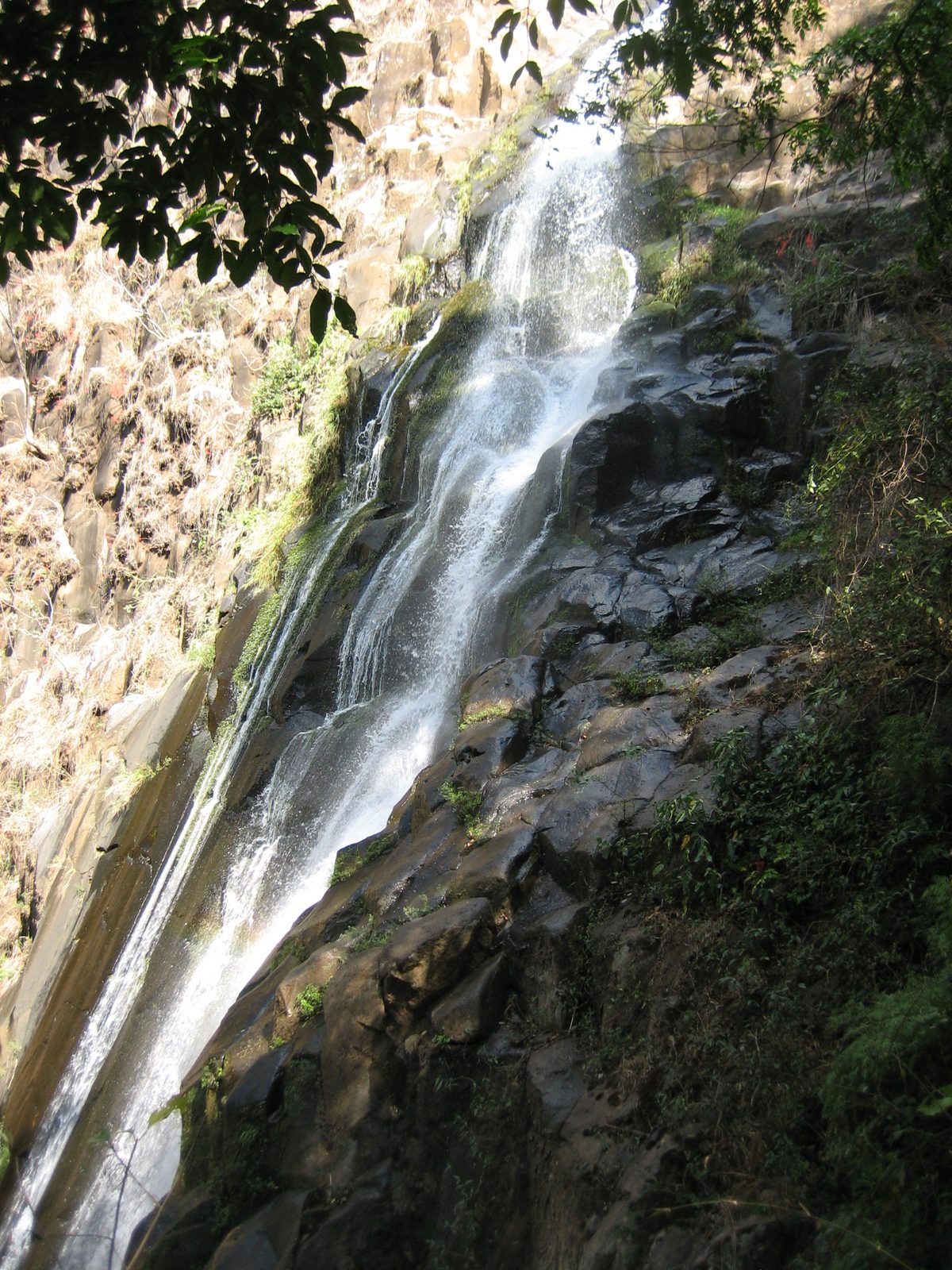 The big falls from halfway down.