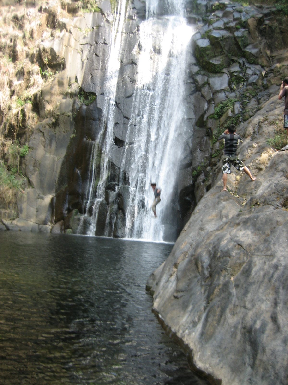 Jay jumping off.