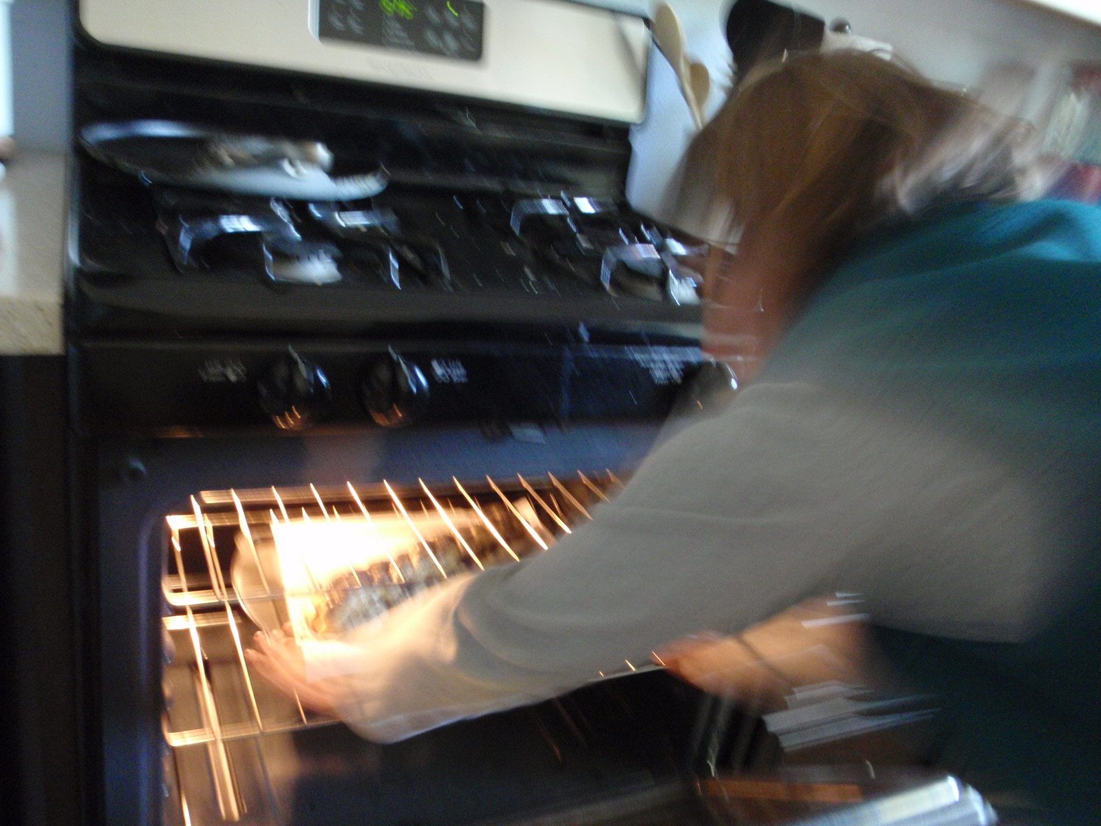 Into the oven!