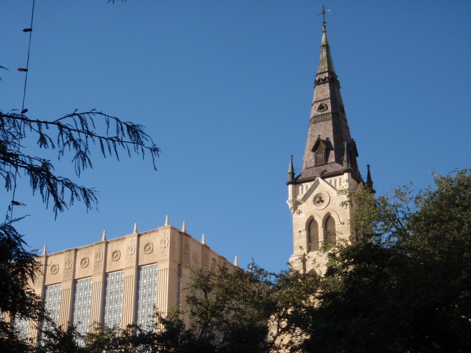 A church steeple in San Antonio.