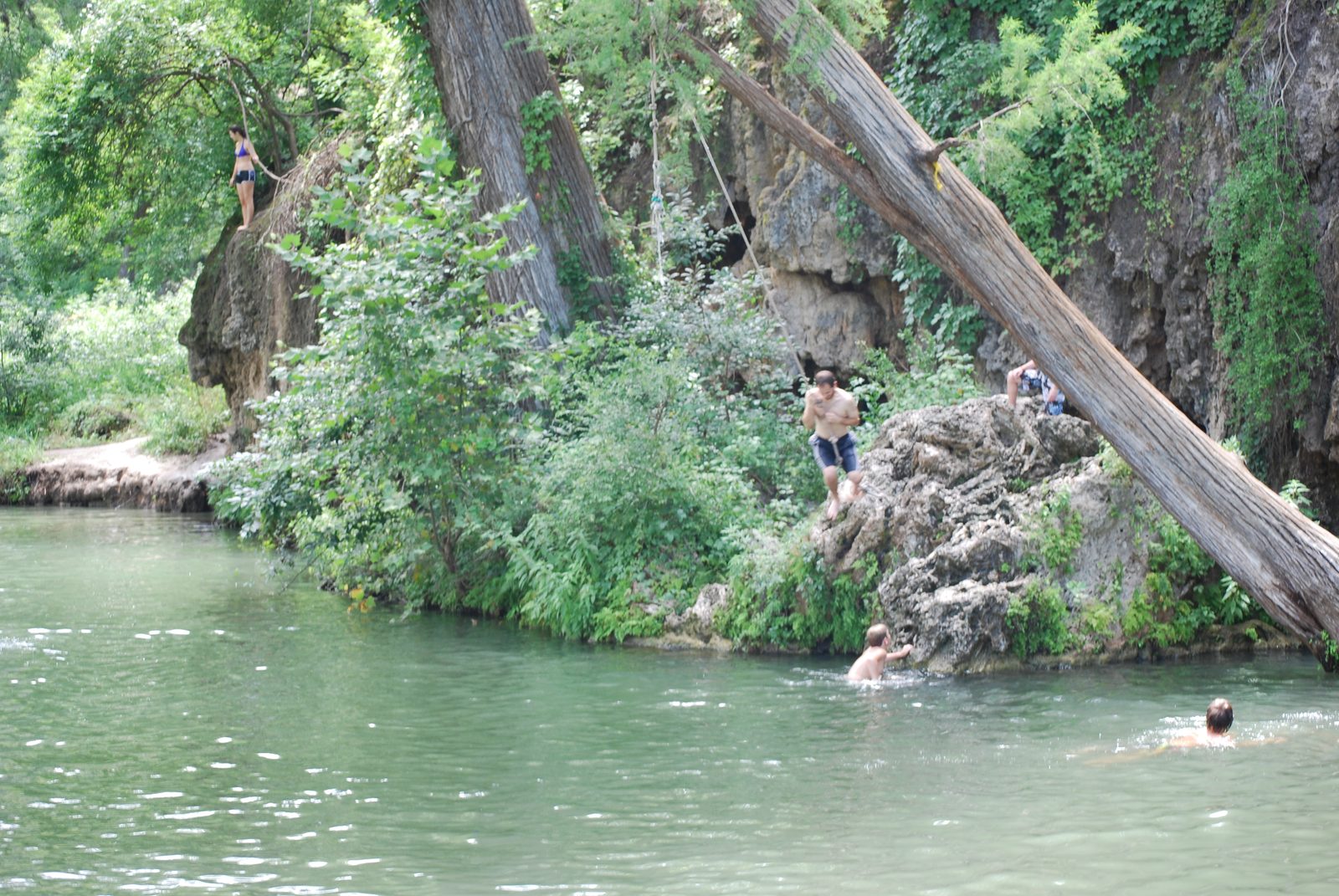 James flipping, part one (as a side note - notice the girl in the background on the cliff;...