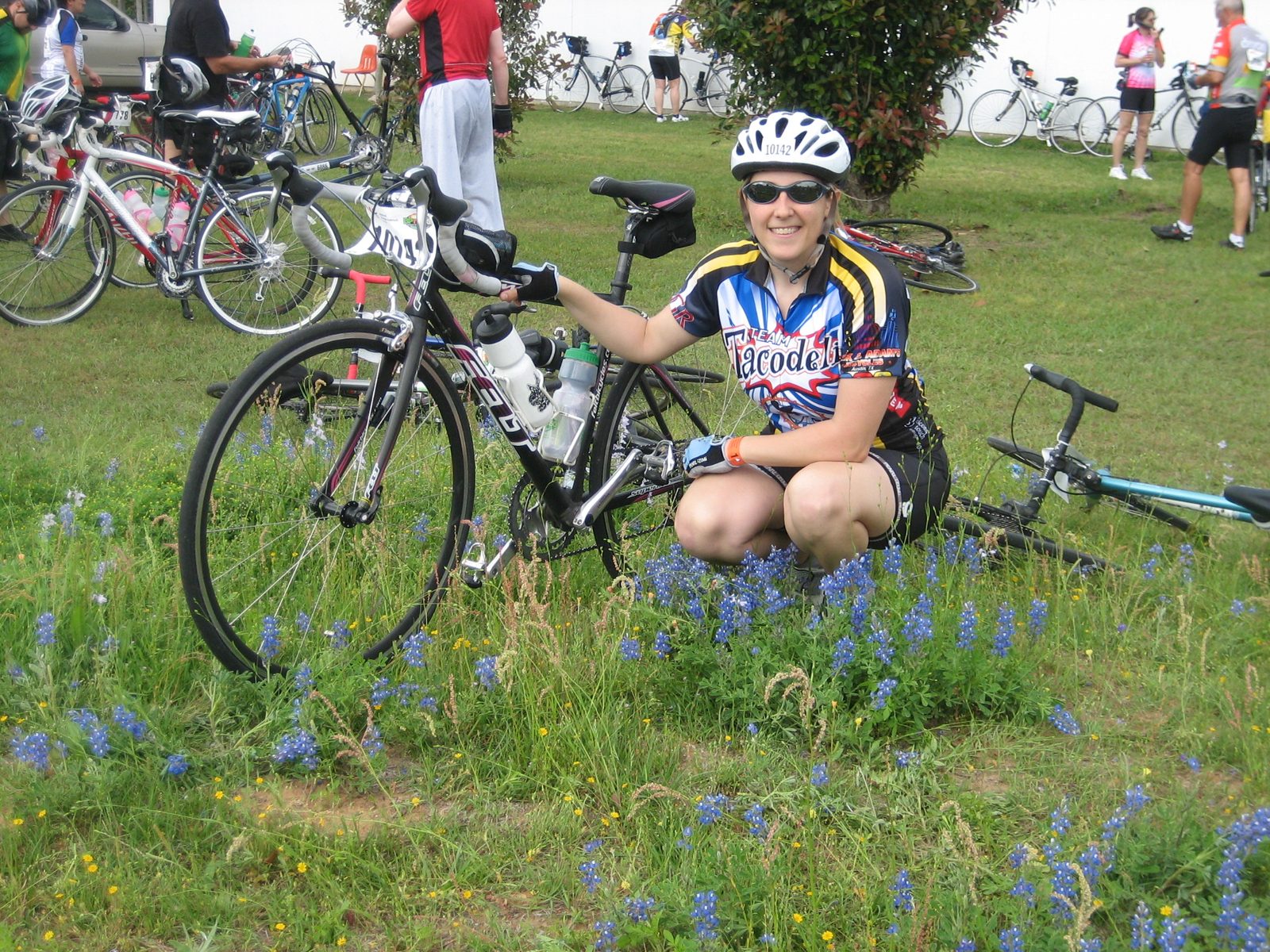 Rest stop 3 had a small patch of bluebonnets, so I took a moment to get a picture in the flowers.