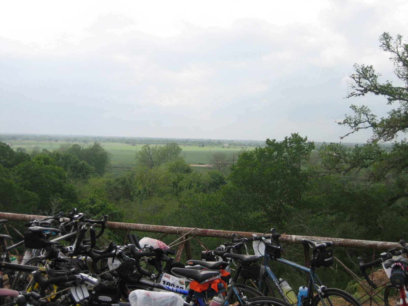 Our team tent was located right on the edge of a cliff that overlooked some fields.  Very pretty...