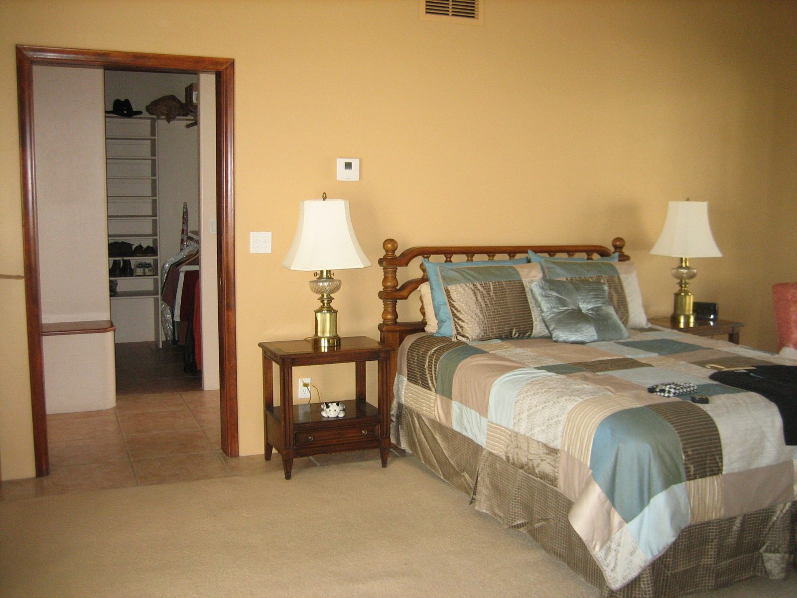 Master bedroom and closet/bathroom suite.