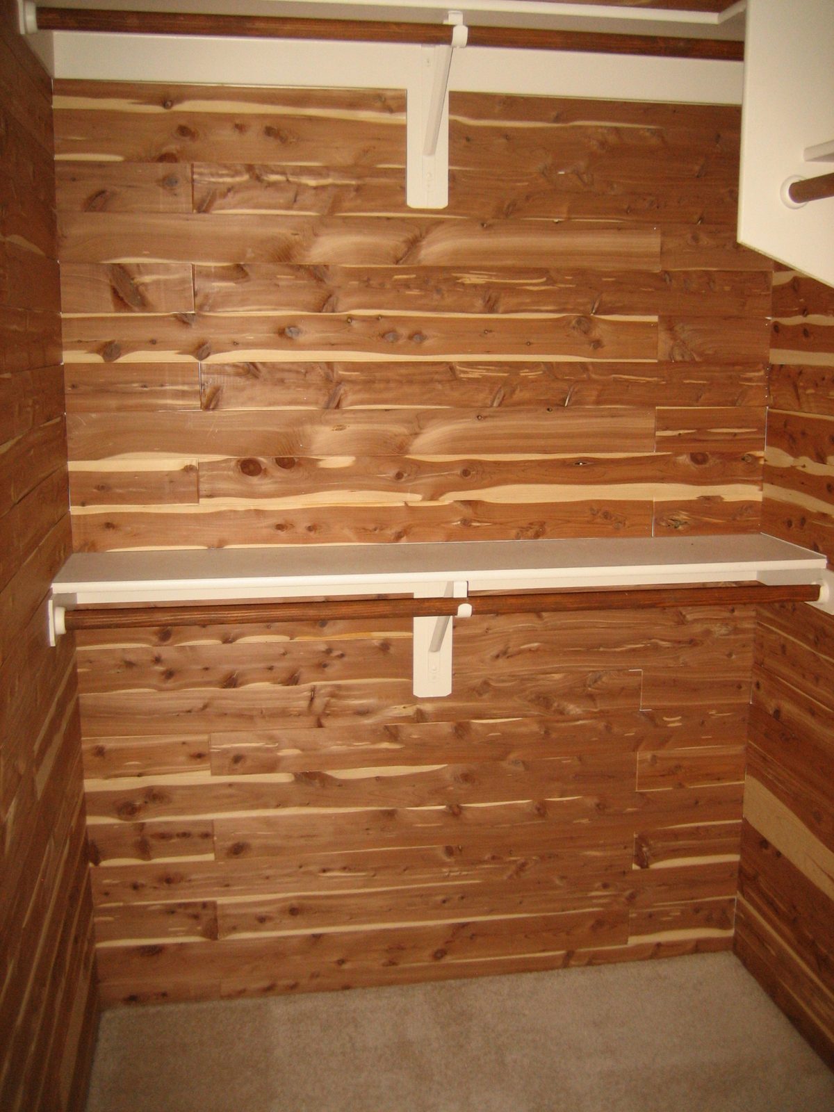 Crazy cedar closet.