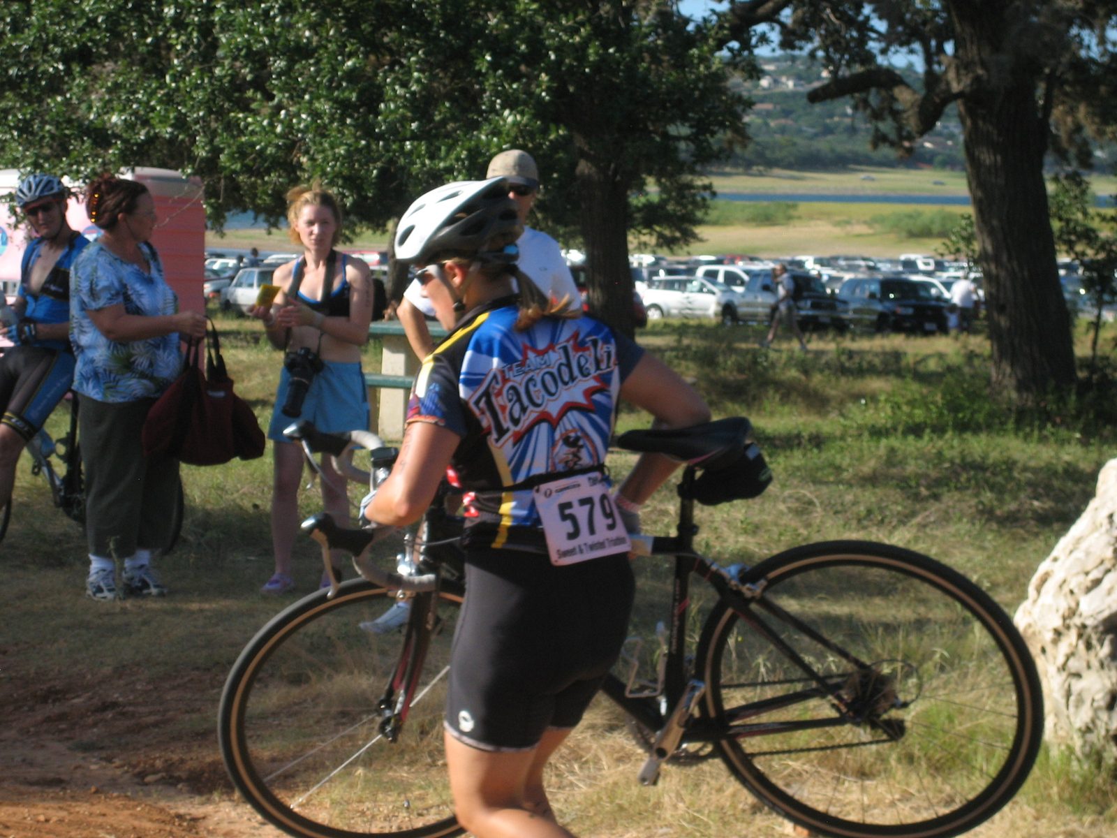 There wasn't actually much pavement, and given the number of stickers in the grass, my bike was...
