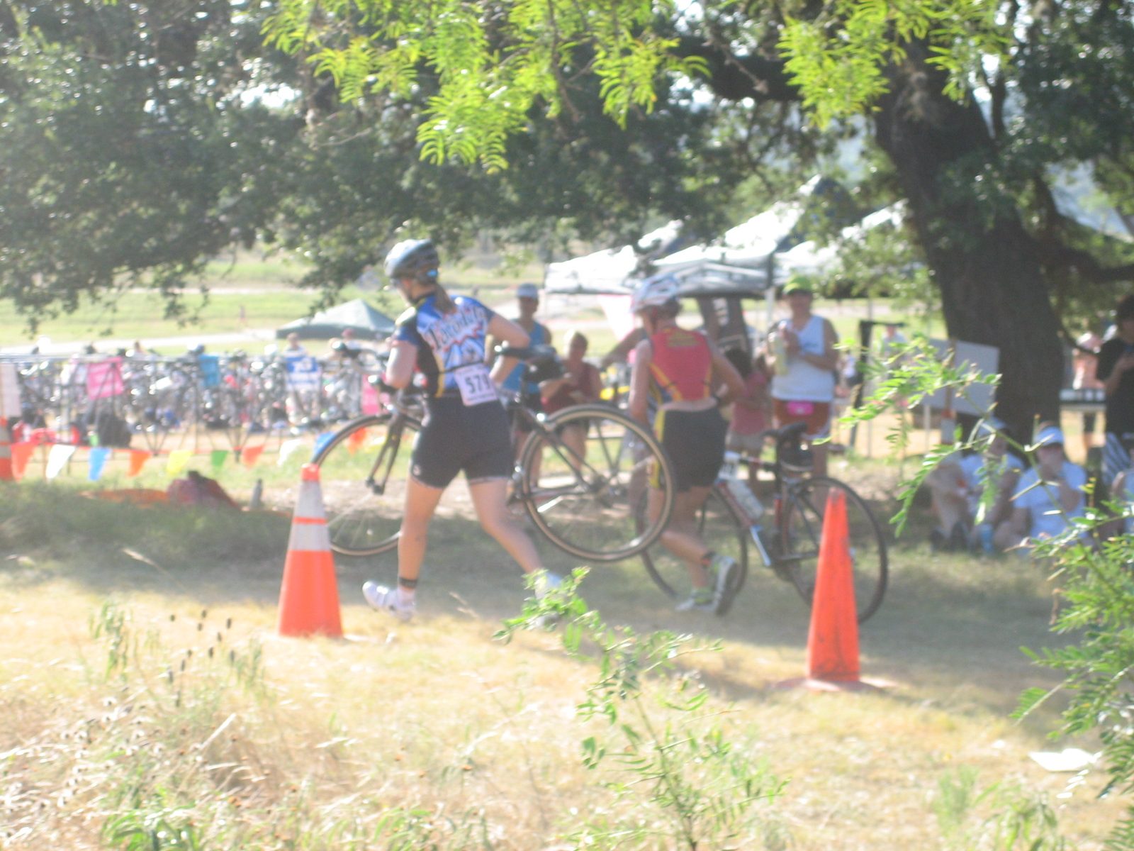 Running into transition.  Out of my way, lady in pink!