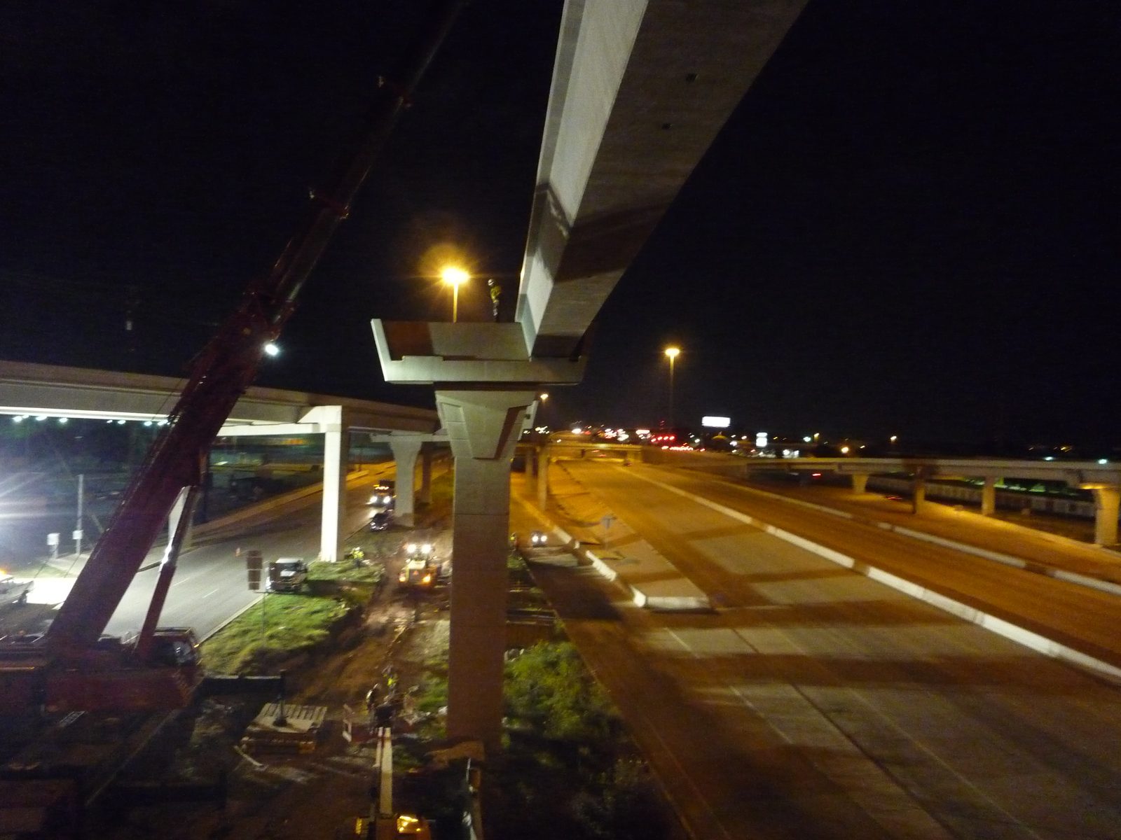 The big road on the right is Tx 71, Ben White, looking east towards the airport.