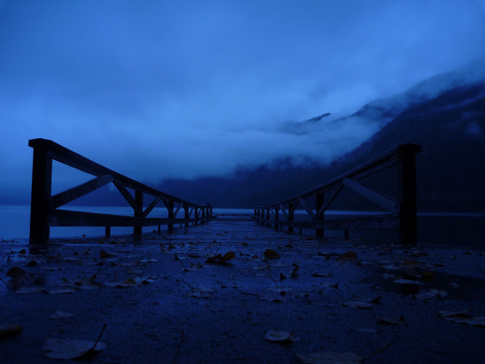 A dock out into the lake...