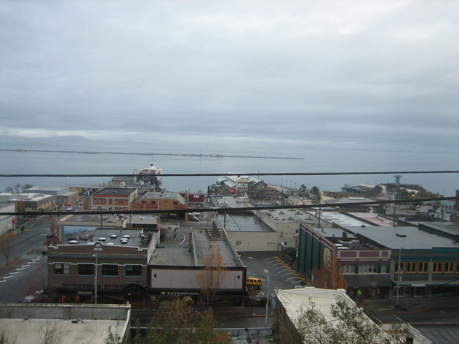 View from the hotel in Port Angeles.  If it were clearer, we would be looking straight at...