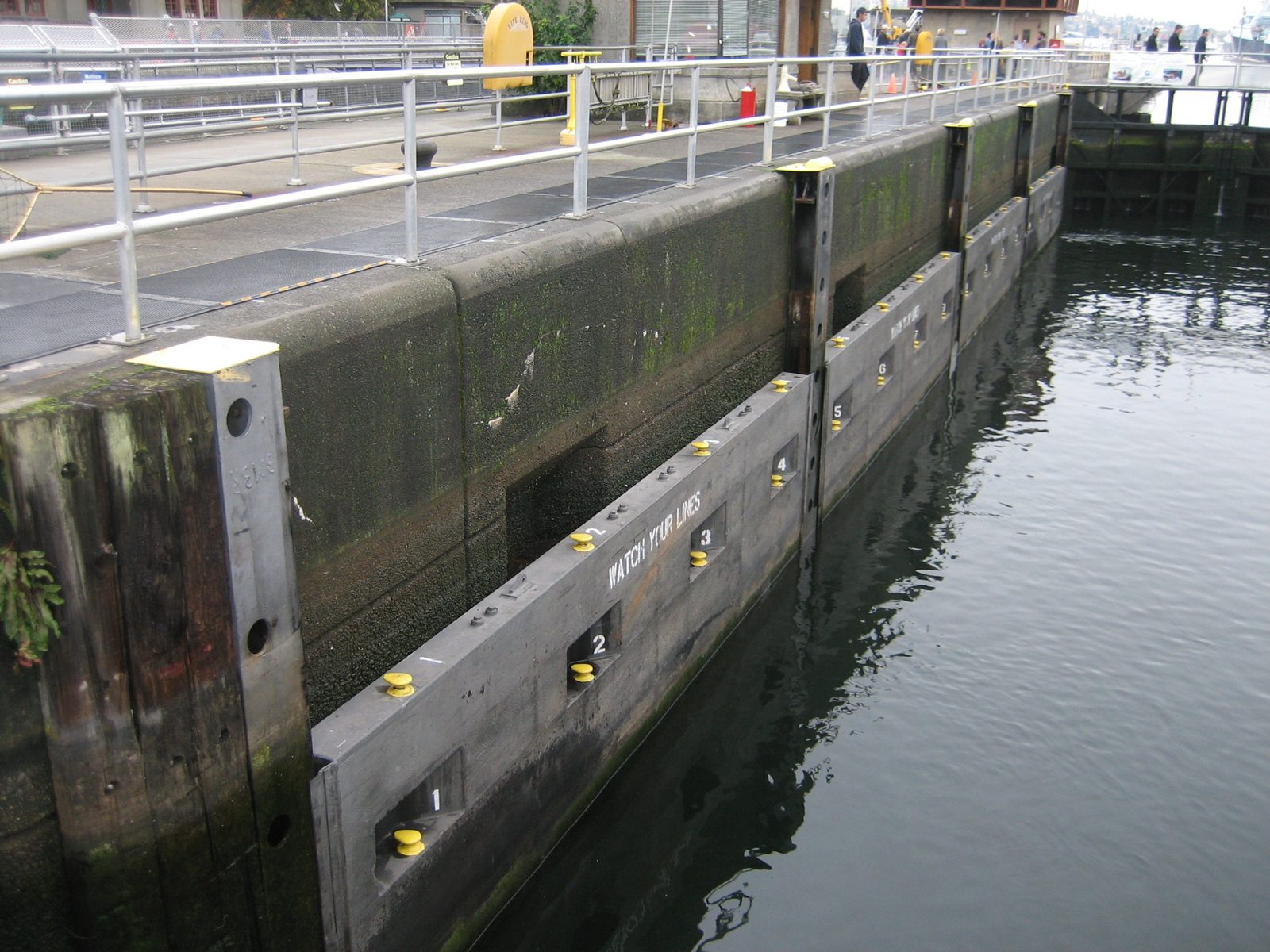 Water is lower.