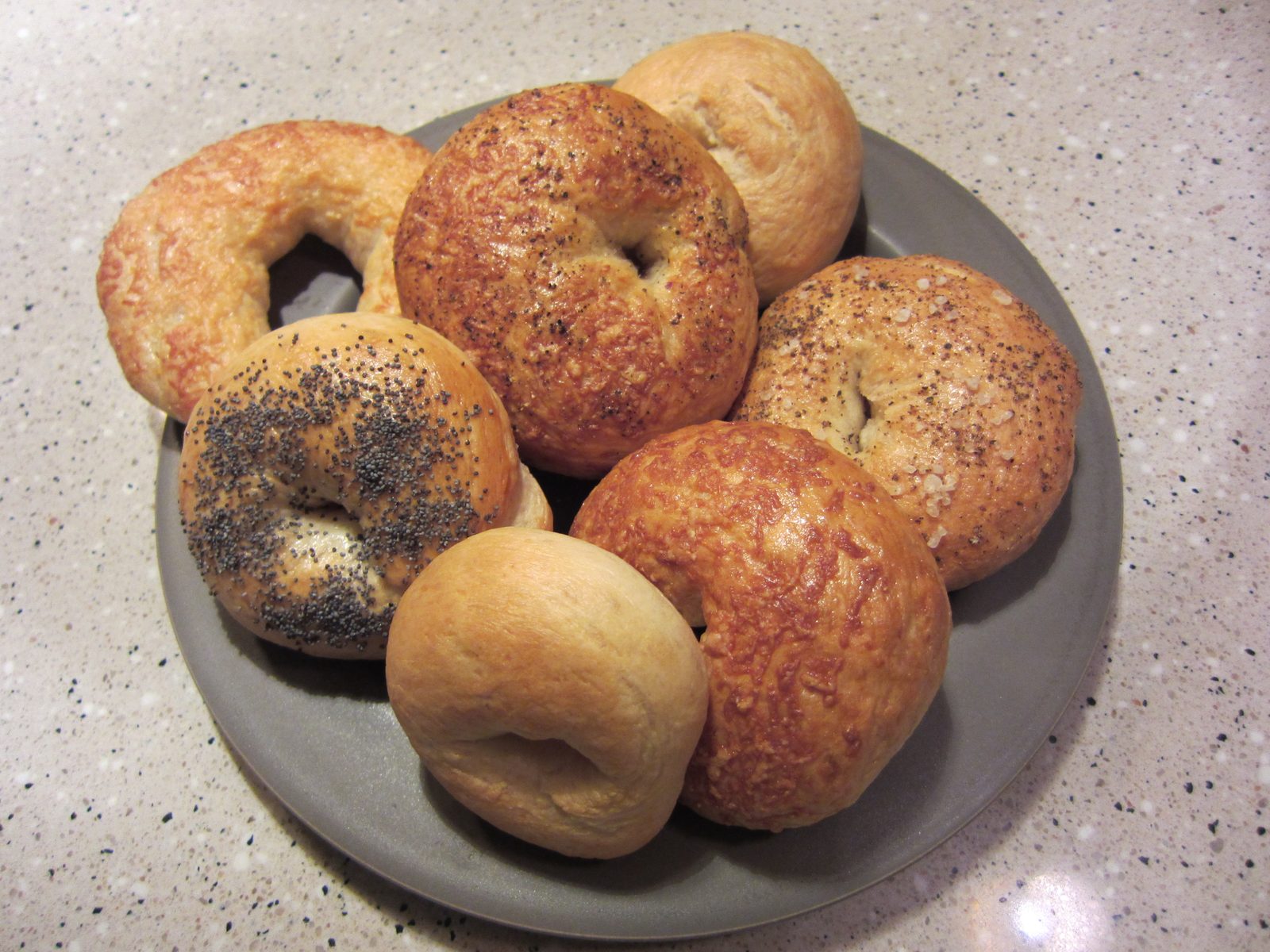 Plate of tasty bagels!