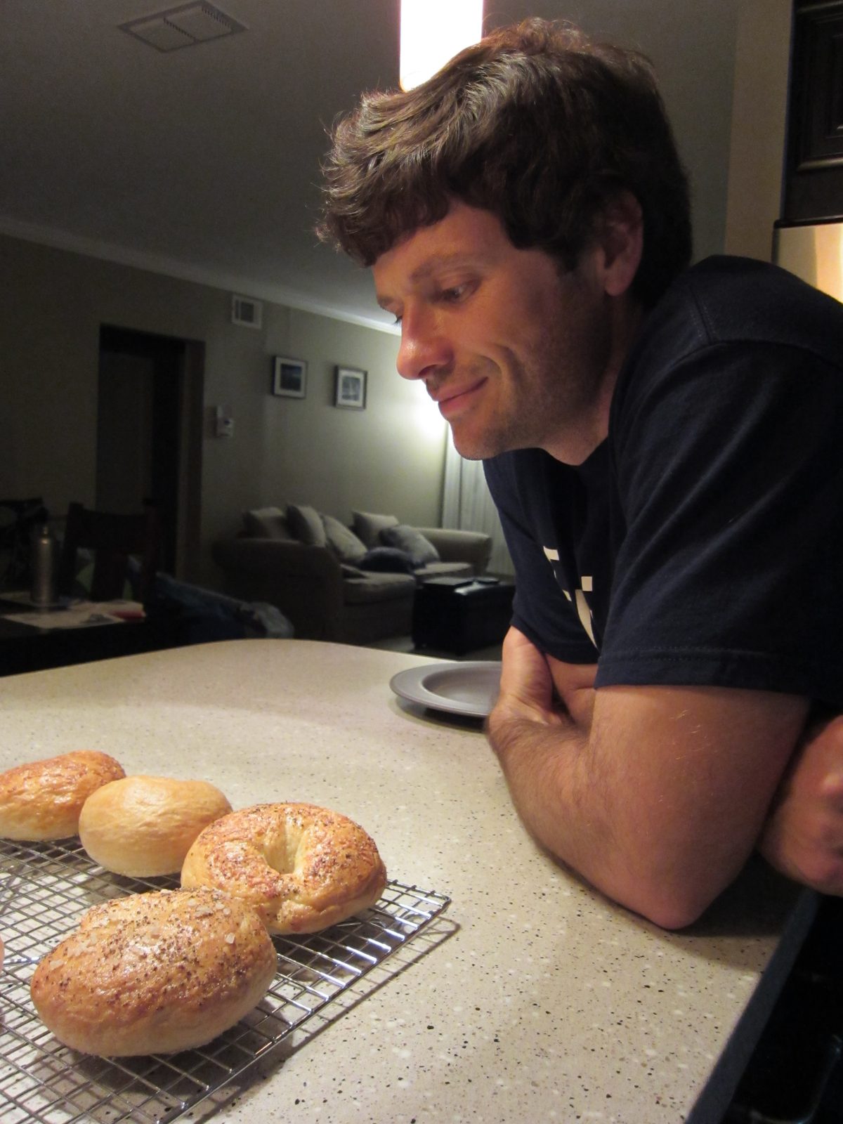 Jay ponders which to eat.
