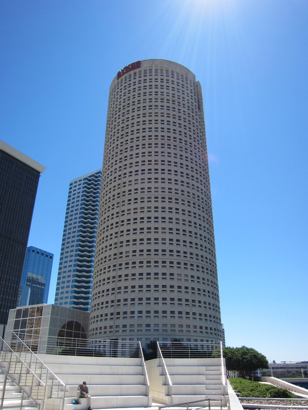 Cool round building in Tampa.  Nancy and I were wandering around after lunch, waiting to head to...
