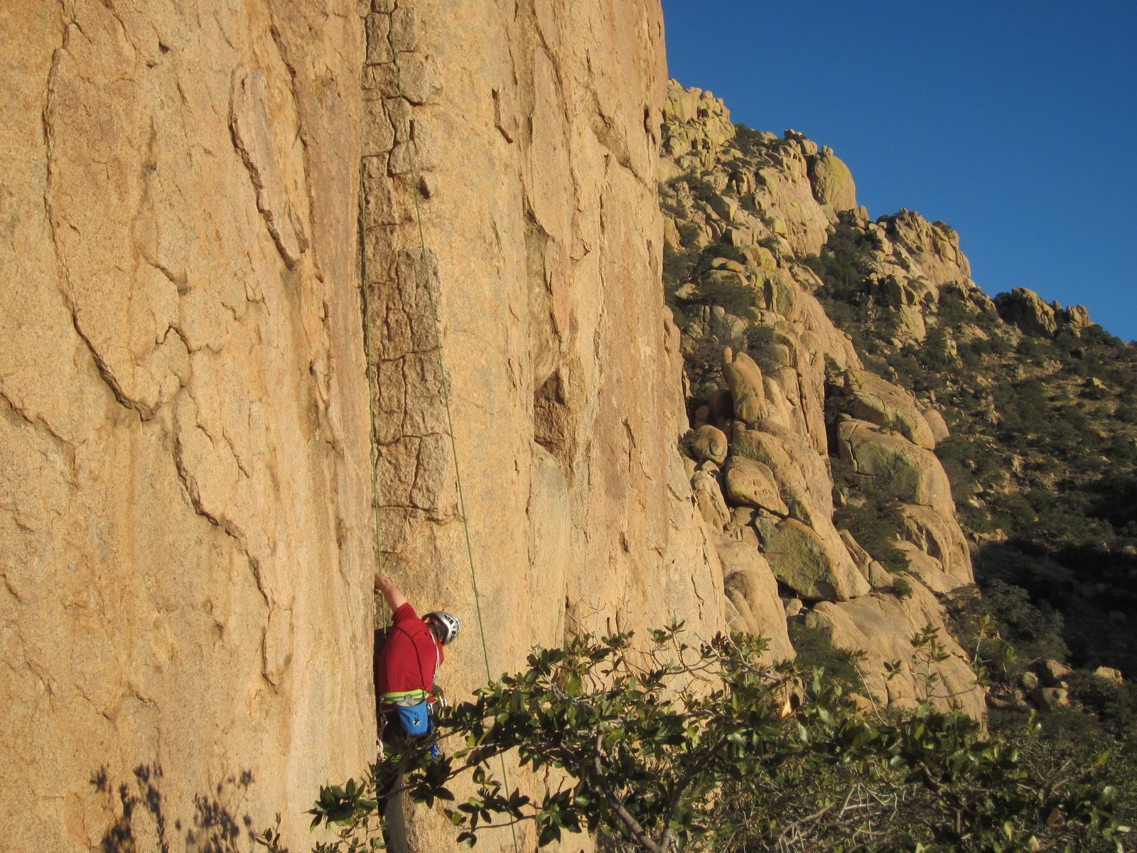 By this point, Jay lead the bottom 20 ft or so, John lead the remainder, Monica made it up and...
