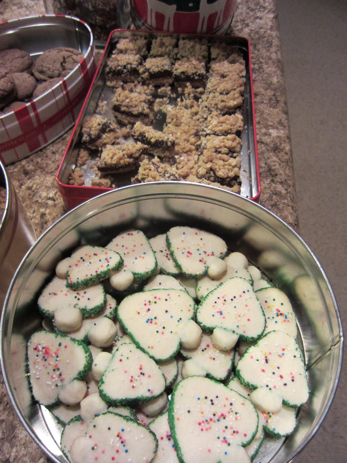 Almond Christmas tree cookies!