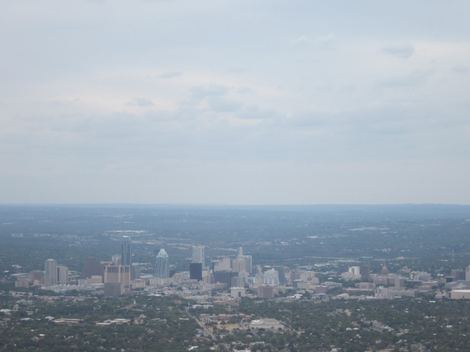 Downtown!  It's amazing how green the city still looks, given how absolutely brown it is up close.