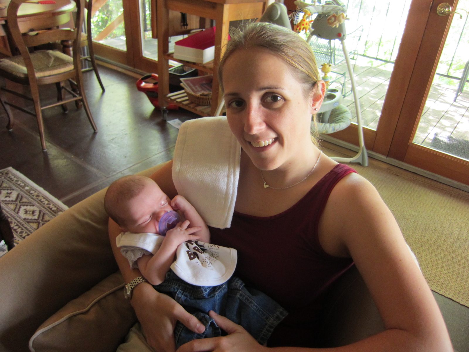 Catherine with Kim and Austin's new baby Genevieve at what is now "their" house, rather than the...