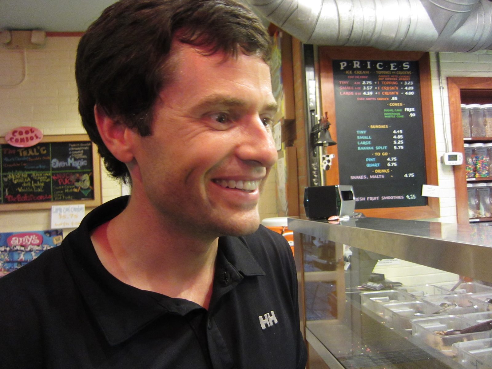 Jay, eagerly looking at his concoction. 