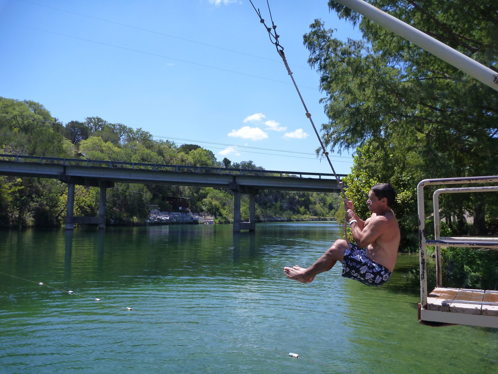 Andrew swinging again.  I really wanted to jump off that bridge, but apparently that is frowned upon.