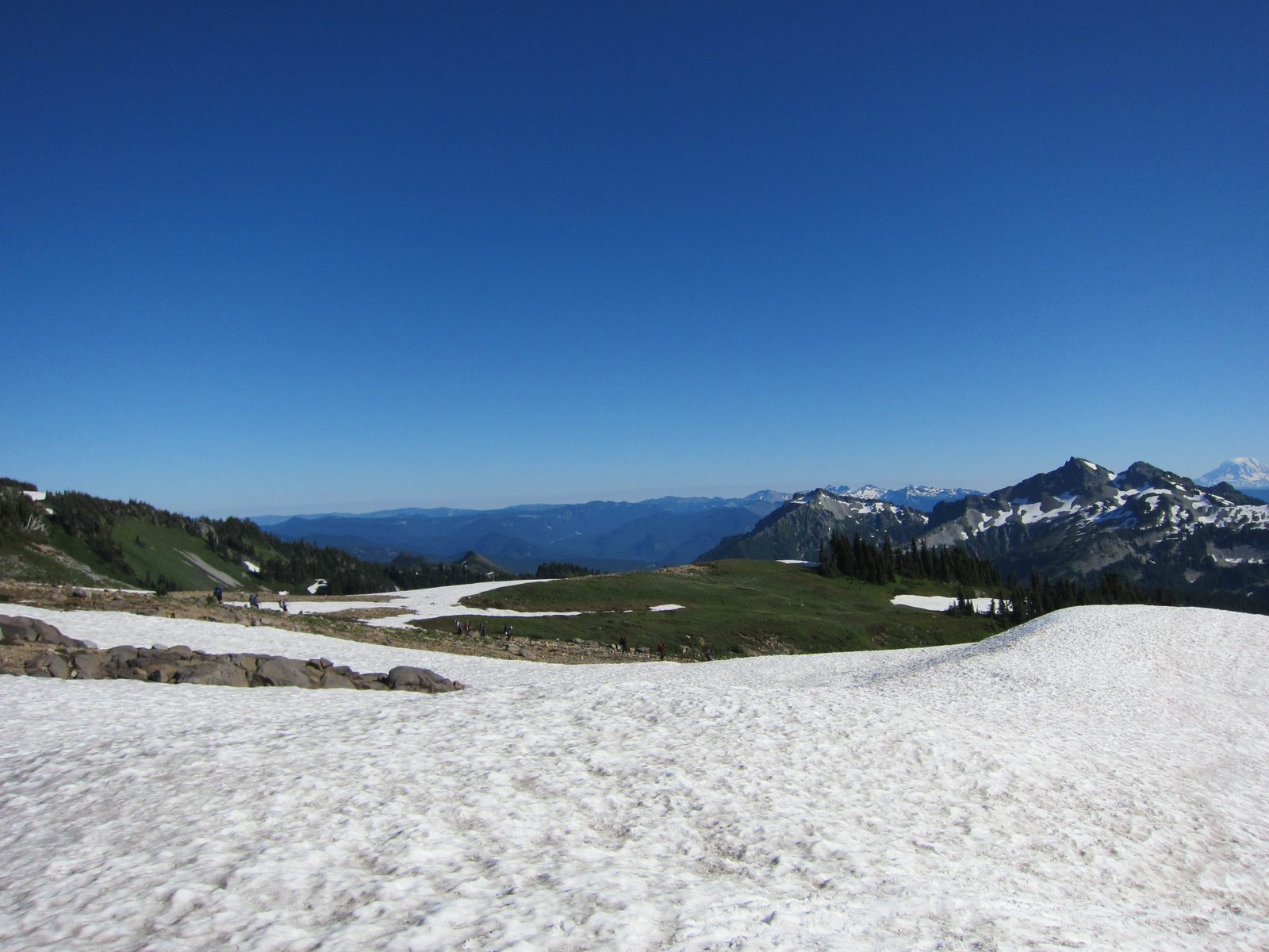 We saw lots of climbers on the Skyline Trail, looking like they were coming down from at least...