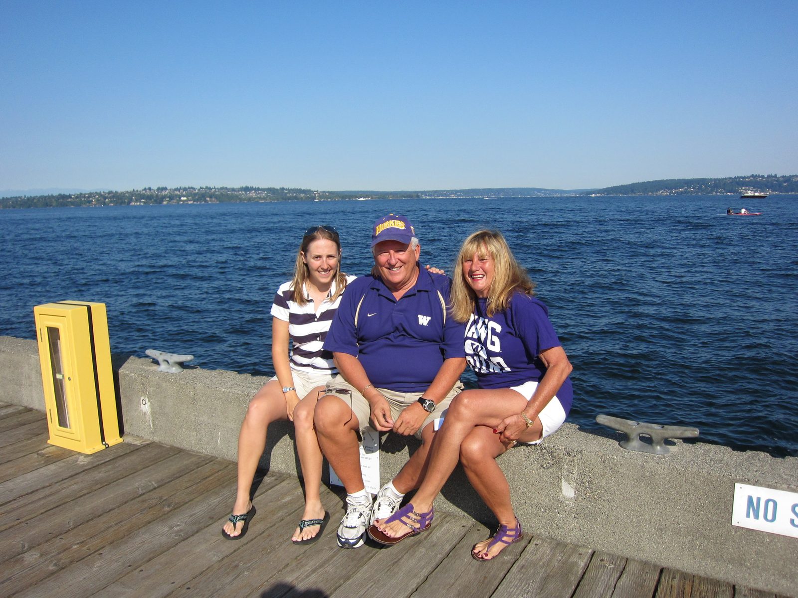 Catherine, Bob, and Lucie.  It was very, very sunny!!